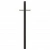 SOLUS 7 ft. Bronze Outdoor Direct Burial Aluminum Lamp Post with Cross Arm, Fits Most Standard 3 in. Post Top Fixtures, 7-BZ -Cheap SOLUS Store 1752409