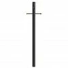 SOLUS 8 ft. Black Outdoor Direct Burial Lamp Post with Cross Arm and Auto Dusk-Dawn Photocell, 8-320-BK