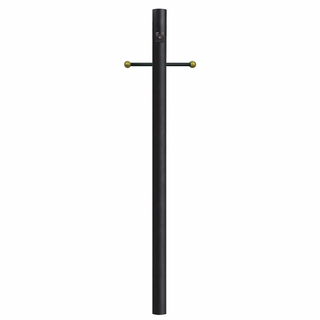SOLUS 8 ft. Black Outdoor Direct Burial Lamp Post with Cross Arm and Auto Dusk-Dawn Photocell, 8-320-BK 3 SOLUS 8 ft. Black Outdoor Direct Burial Lamp Post with Cross Arm and Auto Dusk-Dawn Photocell, 8-320-BK