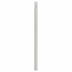 SOLUS 8 ft. White Outdoor Direct Burial Lamp Post with Dusk To Dawn Photo Sensor, 8-320NCA-WH