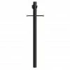 SOLUS 8 ft. Black Outdoor Lamp Post with Cross Arm and Grounded Convenience Outlet, 8-C320-BK -Cheap SOLUS Store 1752434