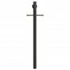 SOLUS 8 ft. Bronze Outdoor Lamp Post with Cross Arm Grounded Convenience Outlet, 8-C320-BZ -Cheap SOLUS Store 1752435