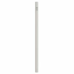 SOLUS 8 ft. White Outdoor Direct Burial Lamp Post with Convenience Outlet, 8-CNCA-WH