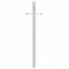 SOLUS 8 ft. White Outdoor Direct Burial Lamp Post with Cross Arm and Grounded Convenience Outlet, 8-C-WH -Cheap SOLUS Store 1752445