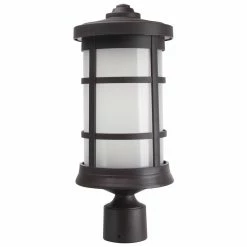 SOLUS Round Decorative Composite Post Top Light, 3,000K, Bronze, SPC50TF-LE26W-BZ
