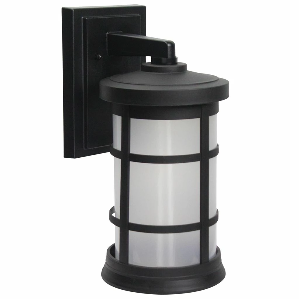 SOLUS Black LED Round Composite Outdoor Wall Lantern Sconce, 3,000K, SPC50VF-LE26W-BK 3 SOLUS Black LED Round Composite Outdoor Wall Lantern Sconce, 3,000K, SPC50VF-LE26W-BK