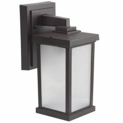 SOLUS Bronze LED Square Composite Outdoor Wall Lantern Sconce, 4,000K, SPC51SF-LE26C-BZ