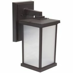 SOLUS Bronze LED Square Composite Outdoor Wall Lantern Sconce, 4,000K, SPC51VF-LE26C-BZ