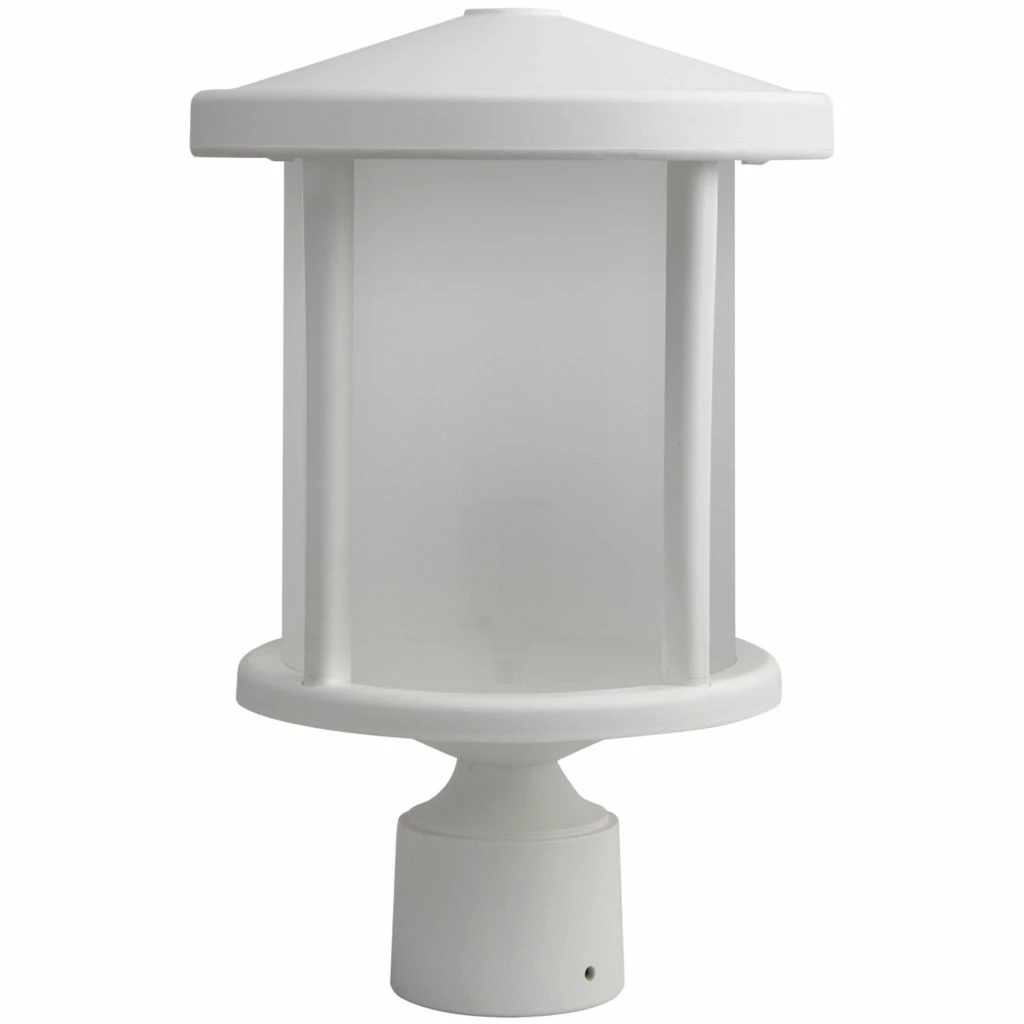 SOLUS Round Decorative Composite Post Top Light, 3,000K, White, SPC52TF-LE26W-WH 3 SOLUS Round Decorative Composite Post Top Light, 3,000K, White, SPC52TF-LE26W-WH