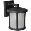 SOLUS Black LED Round Composite Outdoor Wall Lantern Sconce, 4,000K, SPC52VF-LE26C-BK -Cheap SOLUS Store 1752492
