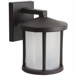 SOLUS Bronze LED Round Composite Outdoor Wall Lantern Sconce, 4,000K, SPC52VF-LE26C-BZ