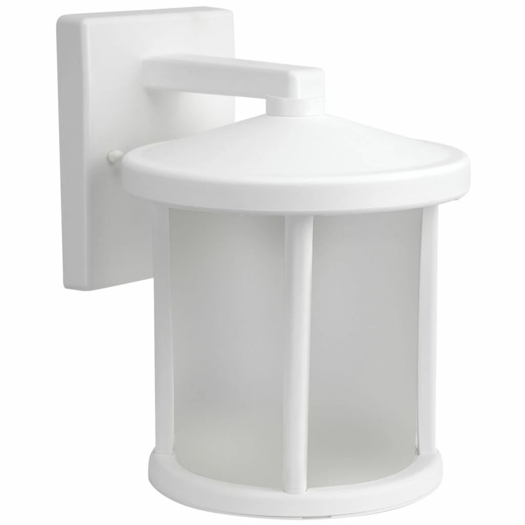 SOLUS White LED Round Composite Outdoor Wall Lantern Sconce, 4,000K, SPC52VF-LE26C-WH 3 SOLUS White LED Round Composite Outdoor Wall Lantern Sconce, 4,000K, SPC52VF-LE26C-WH