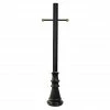 SOLUS 6 ft. Black Surface Mount Aluminum Lamp Post with Cross Arm/Cast Aluminum Base/Decorative Cover Hardware, SM6-STP-BK -Cheap SOLUS Store 1752502