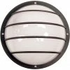 SOLUS Bulkhead 1-Light Black LED Outdoor Wall Mount Sconce with Durable Frosted Polycarbonate Lens, 4,000K, SP761WF-LE26C-B -Cheap SOLUS Store 1752509