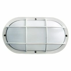 SOLUS Nautical 1-Light White LED Outdoor Wall Mount Sconce, Black, 3,000K, 6 in. x 10.625 in. x 4.5 in., SP771WF-LE26W-W