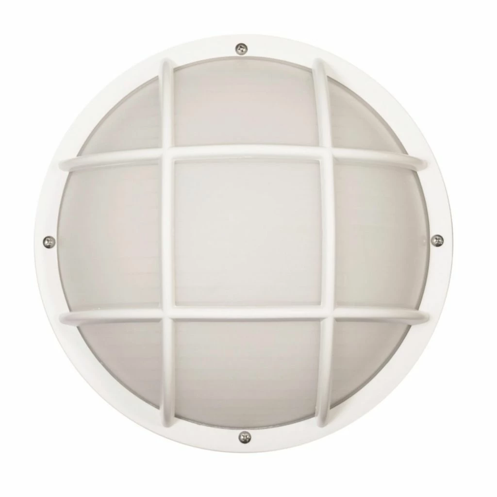 SOLUS Bulkhead 1-Light White LED Outdoor Wall Mount Sconce with Durable Frosted Polycarbonate Lens, 3,000K, SP772WF-LE26W-W 3 SOLUS Bulkhead 1-Light White LED Outdoor Wall Mount Sconce with Durable Frosted Polycarbonate Lens, 3,000K, SP772WF-LE26W-W