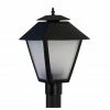 SOLUS Black Colonial Style 1-Light Post Mount Walkway Light, 3,000K, SPC110F-LE26W, SPC110F-LE26W -Cheap SOLUS Store 1752530