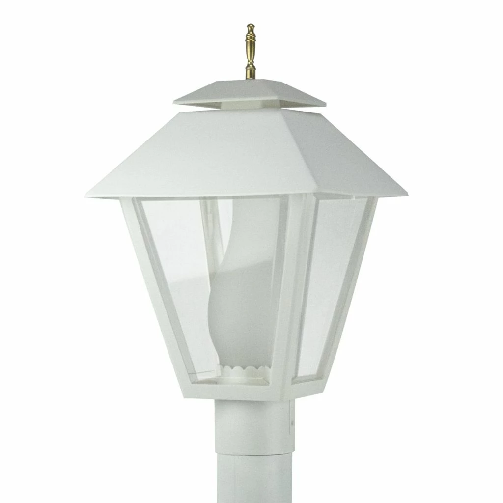 SOLUS White Colonial Style 1-Light Post Mount Walkway Light, 3,000K, SPC111-LE26W, SPC111-LE26W 3 SOLUS White Colonial Style 1-Light Post Mount Walkway Light, 3,000K, SPC111-LE26W, SPC111-LE26W