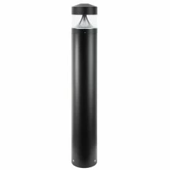 SOLUS Line-Voltage Black LED Exterior Landscape Bollard Light, SPC200BC-L10C-BK