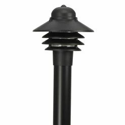 SOLUS Nautical 1-Light Black Post Mount Walkway Light, 3,000K, SPC75TC-LE26C-B