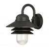 SOLUS Nautical 1-Light Black LED Outdoor Wall Mount Sconce, 3,000K, SPC75VC-LE26W-B, SPC75VC-LE26W-B -Cheap SOLUS Store 1752544