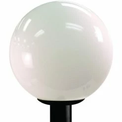 SOLUS 12 in. Acrylic Globe 1-Light Black Post Mount Walkway Light, 3,000K, SPC8001-LE26W