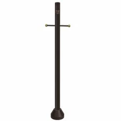 SOLUS 6 ft. Bronze Surface Mount Aluminum Lamp Post with Cross Arm and Photo Control, SM6-320STV-BZ