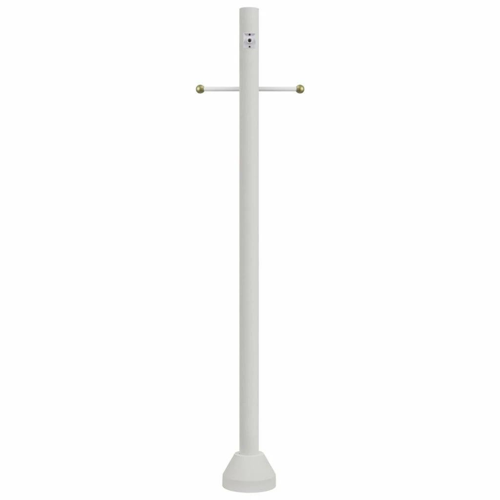 SOLUS 6 ft. White Surface Mount Aluminum Lamp Post with Cross Arm and Photo Control, SM6-320STV-WH 3 SOLUS 6 ft. White Surface Mount Aluminum Lamp Post with Cross Arm and Photo Control, SM6-320STV-WH