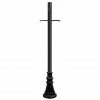 SOLUS 6 ft. Black Surface Mount Aluminum Lamp Post, SM6-CSTP-BK