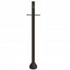 SOLUS 6 ft. Bronze Surface Mount Aluminum Lamp Post with Cross Arm and Convenience Outlet, SM6-CSTV-BZ -Cheap SOLUS Store 1752572