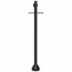 SOLUS 6 ft. Black Surface Mount Aluminum Lamp Post, SM6-C320STV-BK