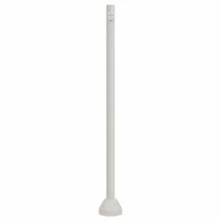 SOLUS 6 ft. White Surface Mount Aluminum Lamp Post with Convenience Outlet, SM6-CNCASTV-WH