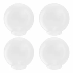 SOLUS VC Frost Smooth LD Acrylic 6 in. Diameter Globes with 3.24 in. Outside Diameter Screw Neck - 4 pk., S20006-LD-3S-4P