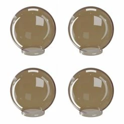 SOLUS Bronze Smooth Acrylic 6 in. Diameter Globes with 3.14 in. Outside Diameter Fitter Neck - 4 pk., S20006-BR-3F-4P