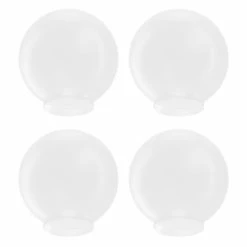 SOLUS VC Frost Smooth LD Acrylic 6 in. Diameter Globes with 3.14 in. Outside Diameter Fitter Neck - 4 pk., S20006-LD-3F-4P