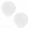SOLUS VC Frost Smooth LD Acrylic 10 in. Diameter Globes with 3.91 in. Outside Diameter Fitter Neck - 2 pk., S20010-LD-4F-2P -Cheap SOLUS Store 1860941