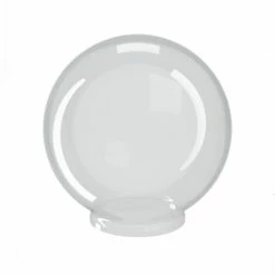 SOLUS Clear Smooth Acrylic 12 in. Diameter Globe with 3.91 in. Outside Diameter Fitter Neck, S20012-CL-4F