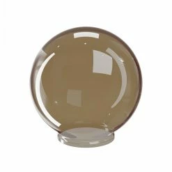 SOLUS Smoke Smooth Acrylic 12 in. Diameter Globe with 3.91 in. Outside Diameter Fitter Neck, S20012-SM-4F