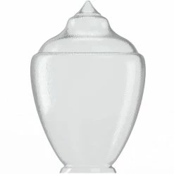 SOLUS Clear Polycarbonate Streetlamp Acorn 17.6 in. x 11.56 in. and 3.88 in. Outside Diameter Fitter Neck, S88067-CL-4F