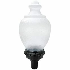 SOLUS Clear Polycarbonate Streetlamp Acorn 26.13 in. x 16.6 in. and 9.12 in. Outside Diameter Fitter Neck, S88066-CL-9F