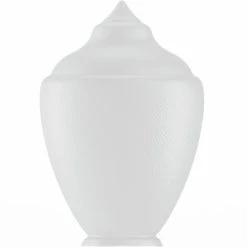 SOLUS White Polyethylene Streetlamp Acorn 17.6 in. x 11.56 in. and 3.88 in. Outside Diameter Fitter Neck, S88467-WH-4F