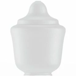 SOLUS White Acrylic Streetlamp Acorn 21 in. x 14 in. and 8 in. Outside Diameter Fitter Neck, S88263-WH-8F