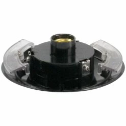 SOLUS Black Polycarbonate Wing Clip Post Top Fitter for 3 ft. Posts. Fits Globes & Acorns with 5.25 in. Neckless Globe Opening