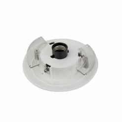 SOLUS White Polycarbonate Wing Clip Post Top Fitter for 3 ft. Posts. Fits Globes & Acorns with 5.25 in. Neckless Globe Opening