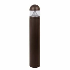 SOLUS Round Bronze LED Landscape Bollard Light, Exterior Surface Mounted Aluminum, 120-277V 20W 4000K, 39.75 in. x 6.5 in.