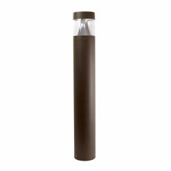 SOLUS Round Bronze LED Landscape Bollard Light, Exterior Surface Mounted Aluminum, 120-277V, 42 in. x 6.3 in., SC202BC-L22S-BZ