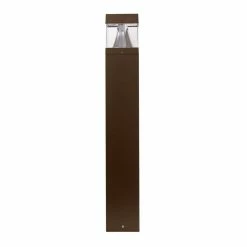 SOLUS Square Bronze LED Landscape Bollard Light, Exterior Surface Mounted Aluminum, 120-277V, 42 in. x 6.3 in., SC203BC-L22S-BZ