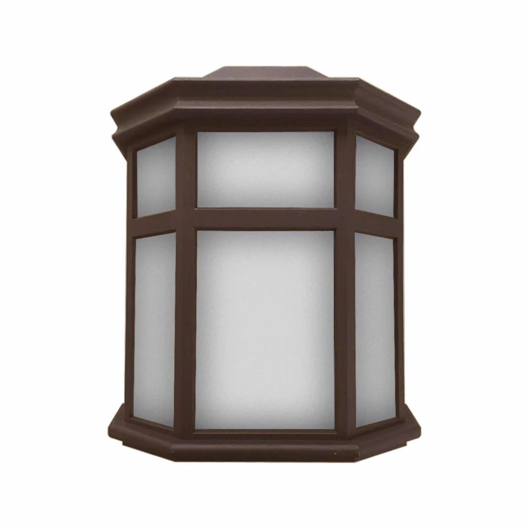 SOLUS Sedona Wall Mount Outdoor Sconce with 120V 50/60 Hz A19/E26 4000K LED Lamp 9.75 in. x 7.25 in., Bronze, SPC220FMF-LE26C-BZ 3 SOLUS Sedona Wall Mount Outdoor Sconce with 120V 50/60 Hz A19/E26 4000K LED Lamp 9.75 in. x 7.25 in., Bronze, SPC220FMF-LE26C-BZ