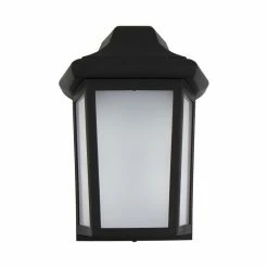 SOLUS Sedona Wall Mount Outdoor Sconce with 120V, 50/60 Hz A19/E26 3000K LED Lamp, 12.25 in. x 8.25 in., Black