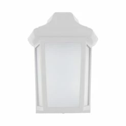 SOLUS Sedona Wall Mount Outdoor Sconce with 120V, 50/60 Hz A19/E26 3000K LED Lamp, 12.25 in. x 8.25 in., White